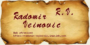 Radomir Veinović vizit kartica